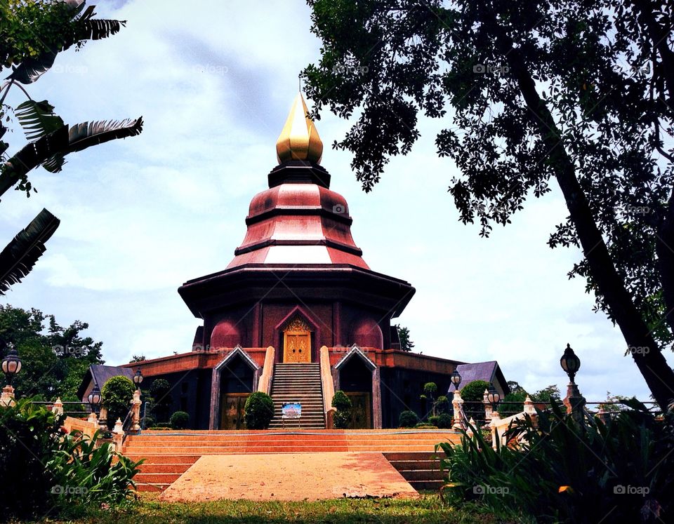 Buddhist pagoda building 