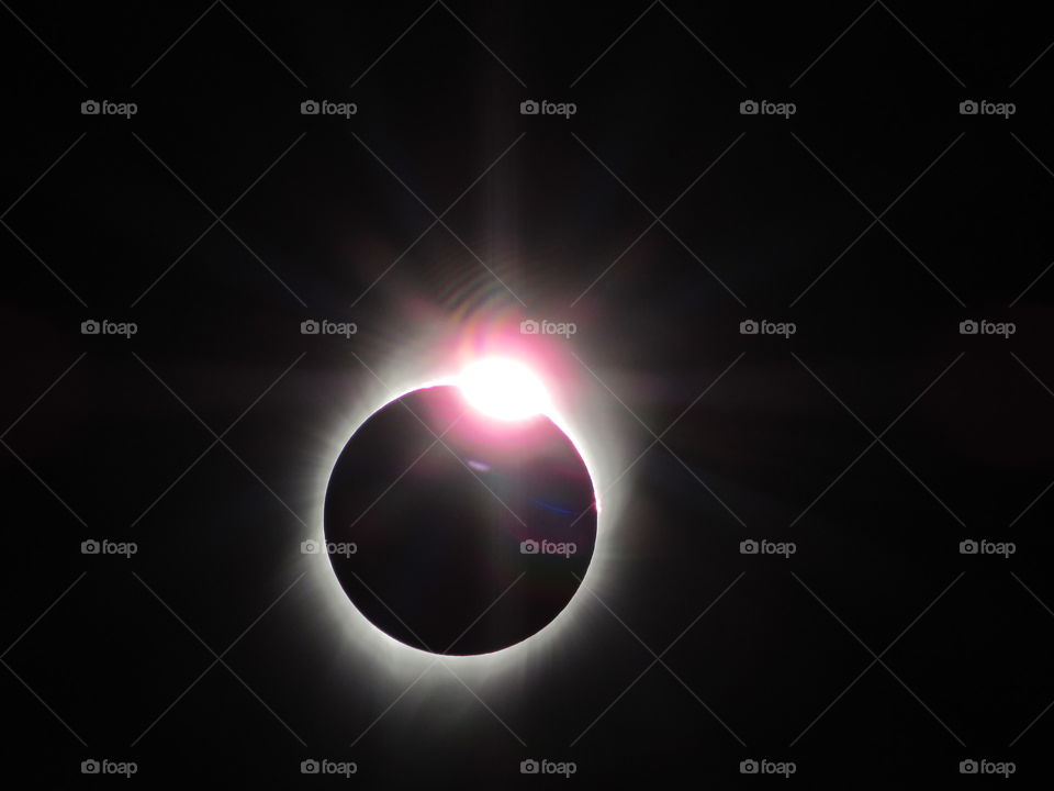 Solar eclipse 2017, diamond ring