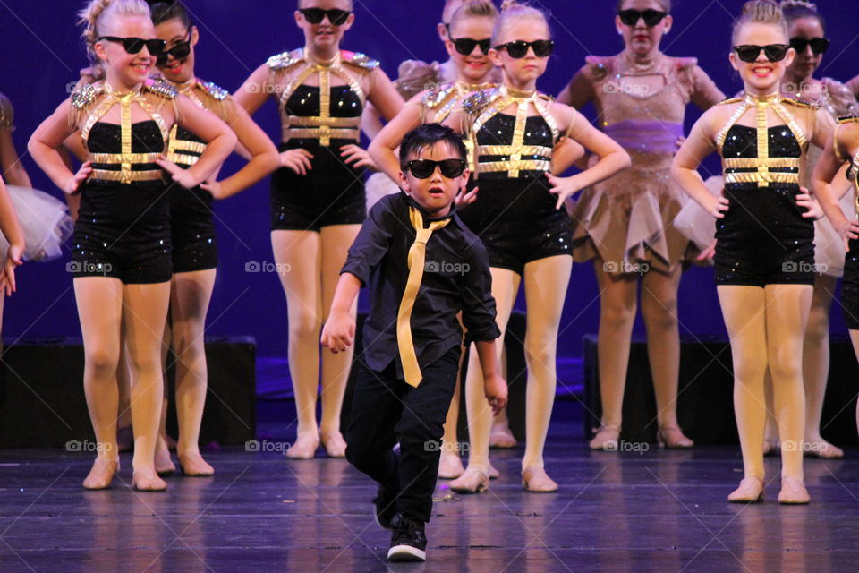 He's got moves. Dance recital performance 