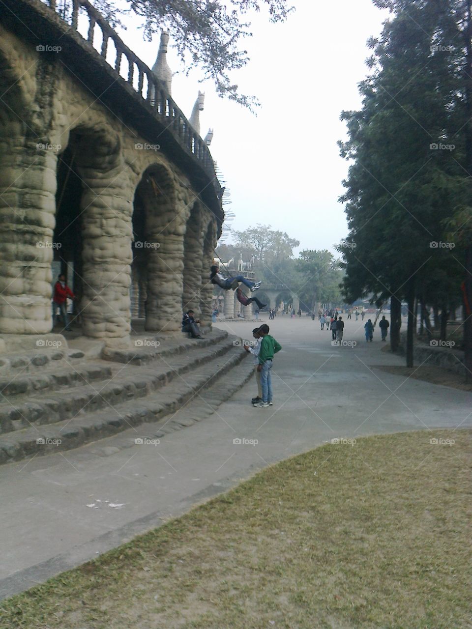 Rock Garden Chandigarh, is a sculpture garden made from waste material- A best tourist spot. Founded by NEK CHAND.