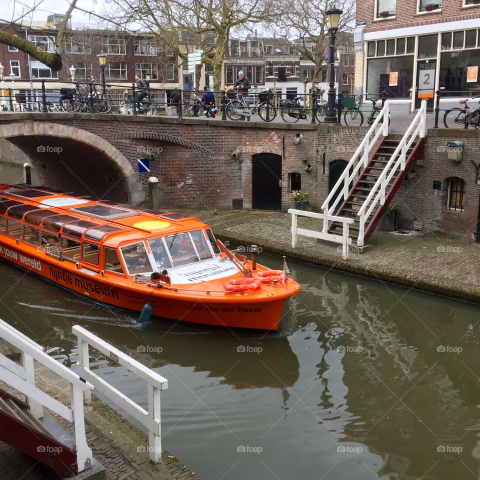 A canal tour throughout the old town of Utrecht