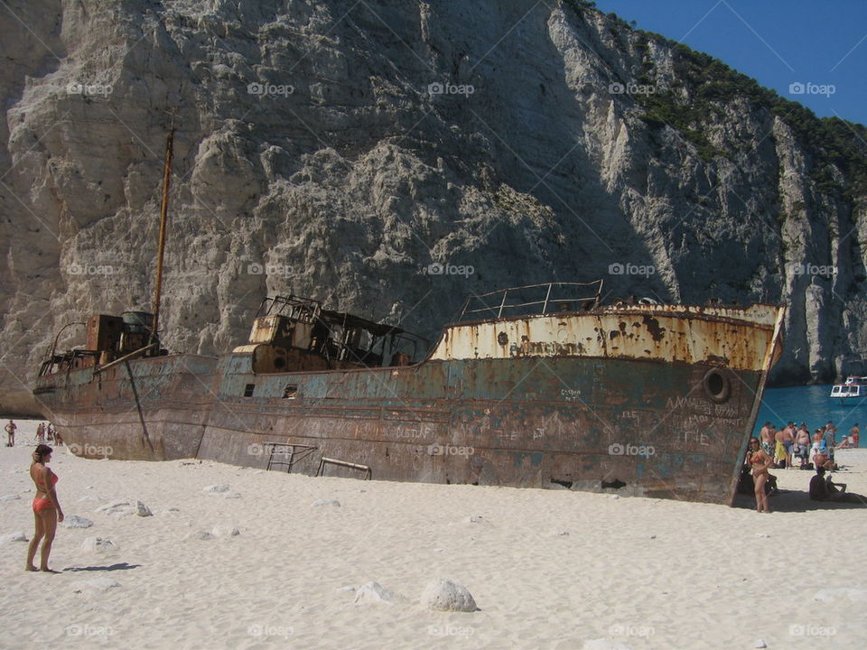 shipwreck on Navagio beach