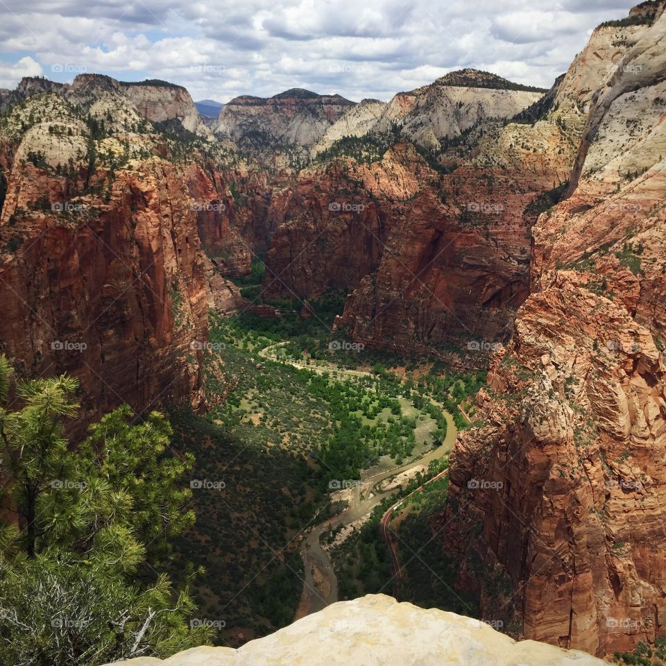 View from Angels Landing, Zion, UT.