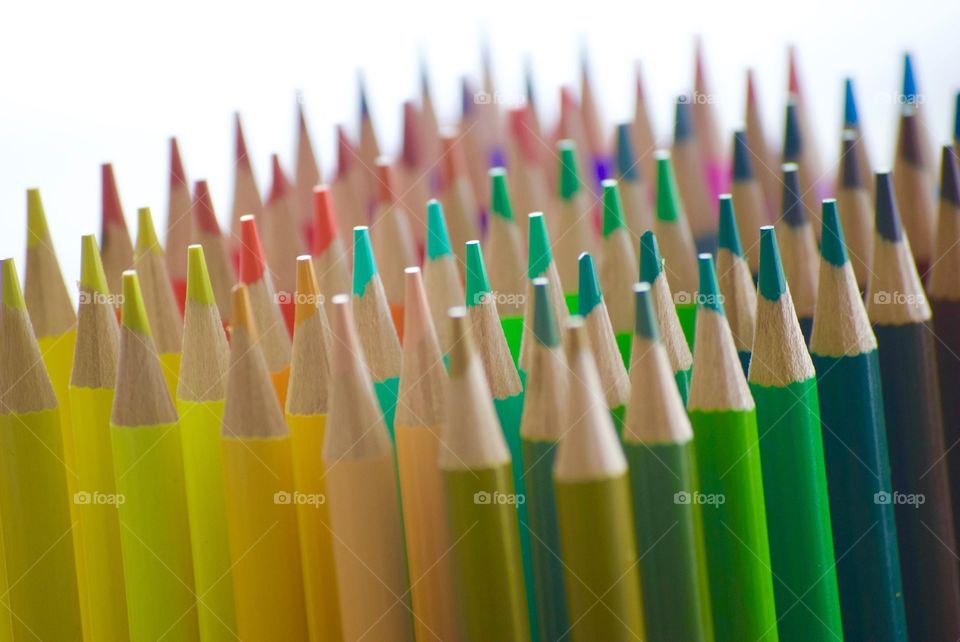 Bunch of colored pencils