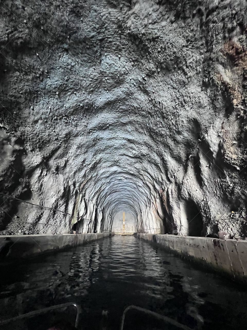 A secret submarine tunnel in Zadar, Croatia. Now a home for bats. 