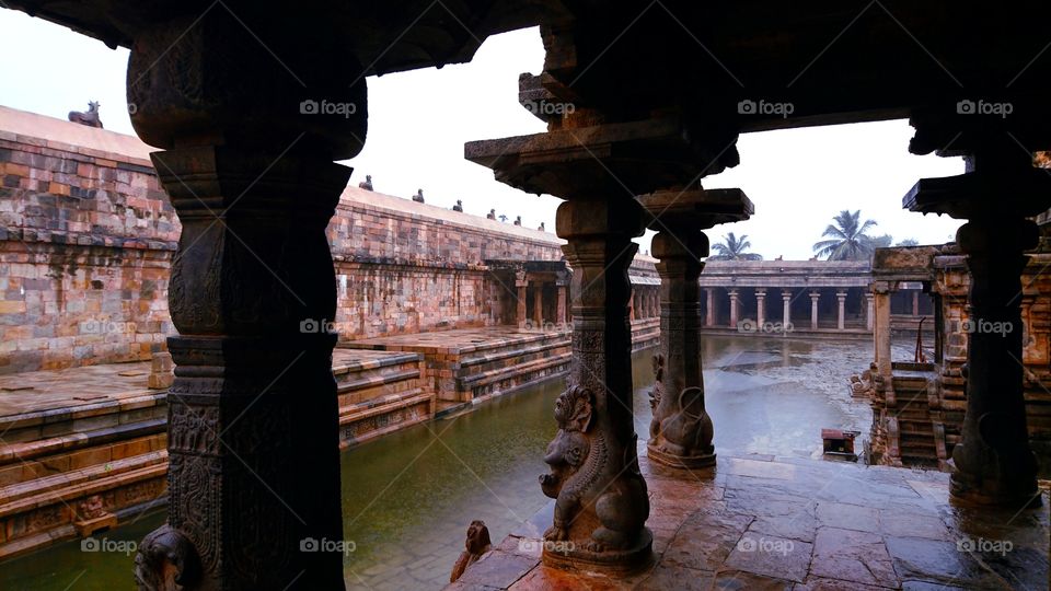 Rainy temple