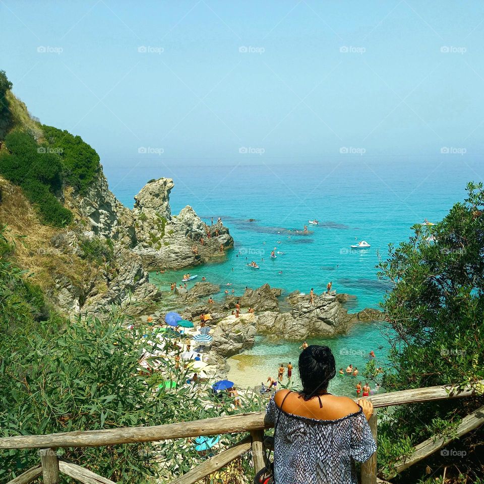 girl enjoy the sea view