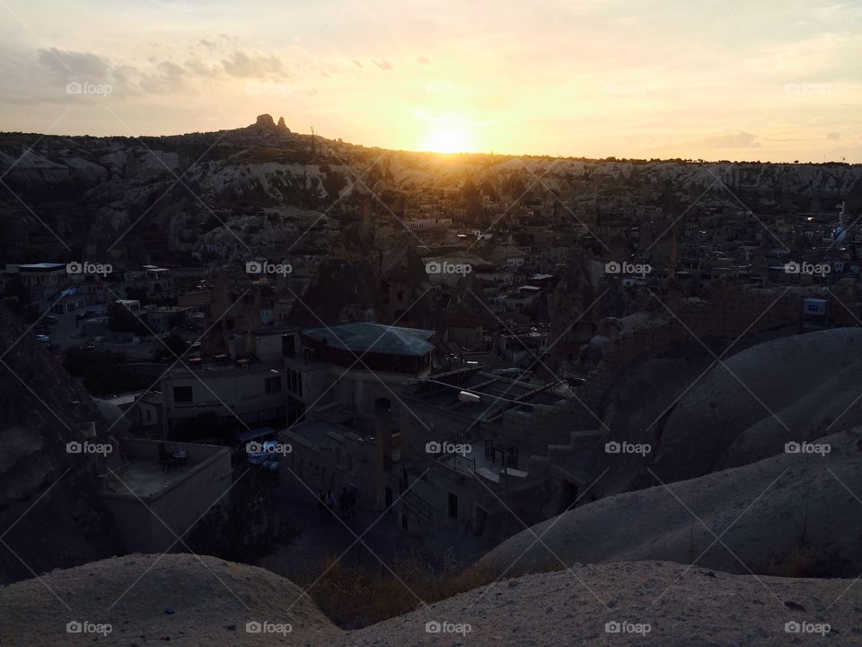 Sunset in Kapadokya . Sunset in Kapadokya 