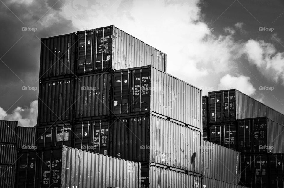 Containers at the port of Antwerp