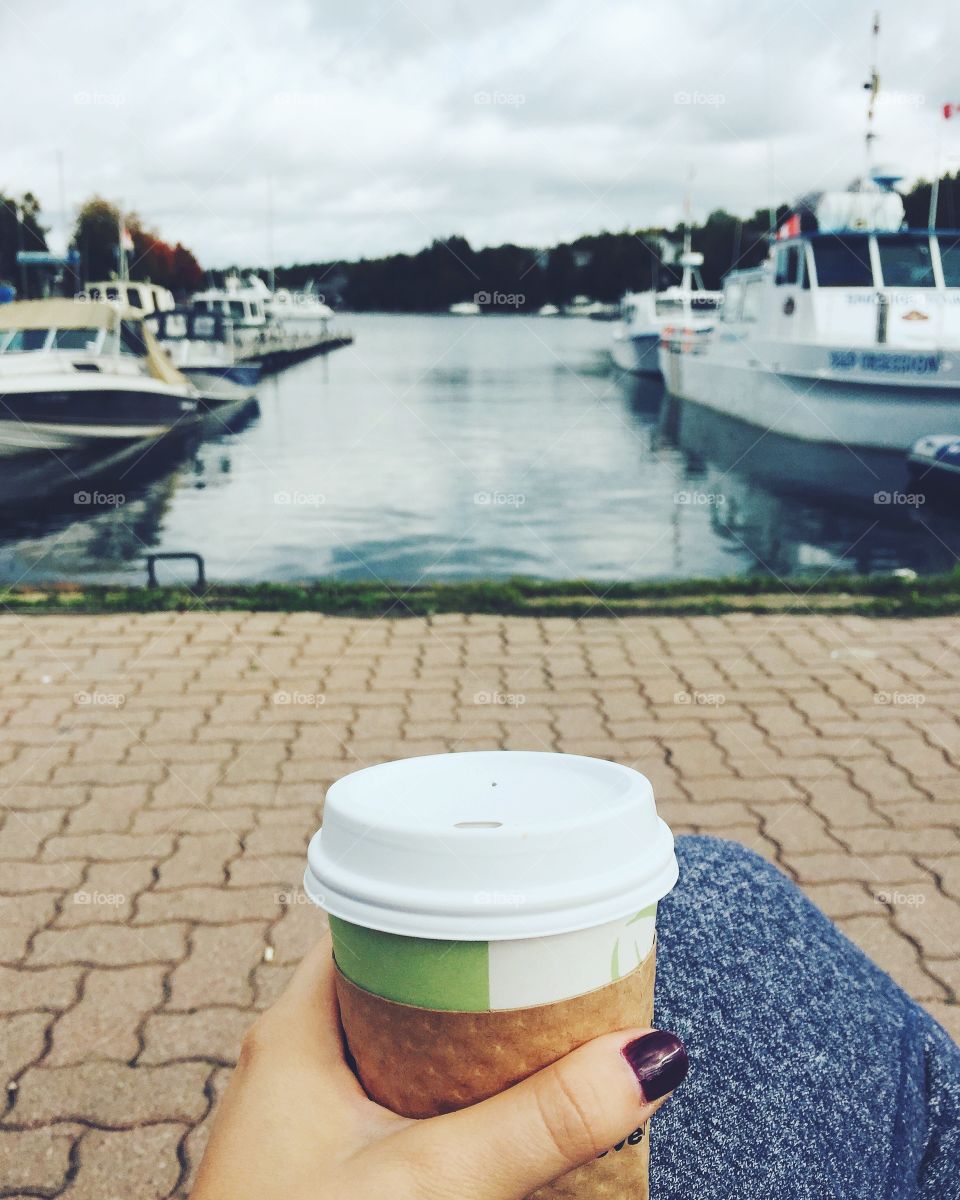 Coffee in Tobermory, Ontario
