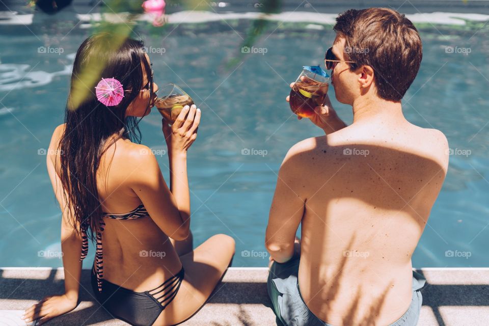 Poolside Couple -