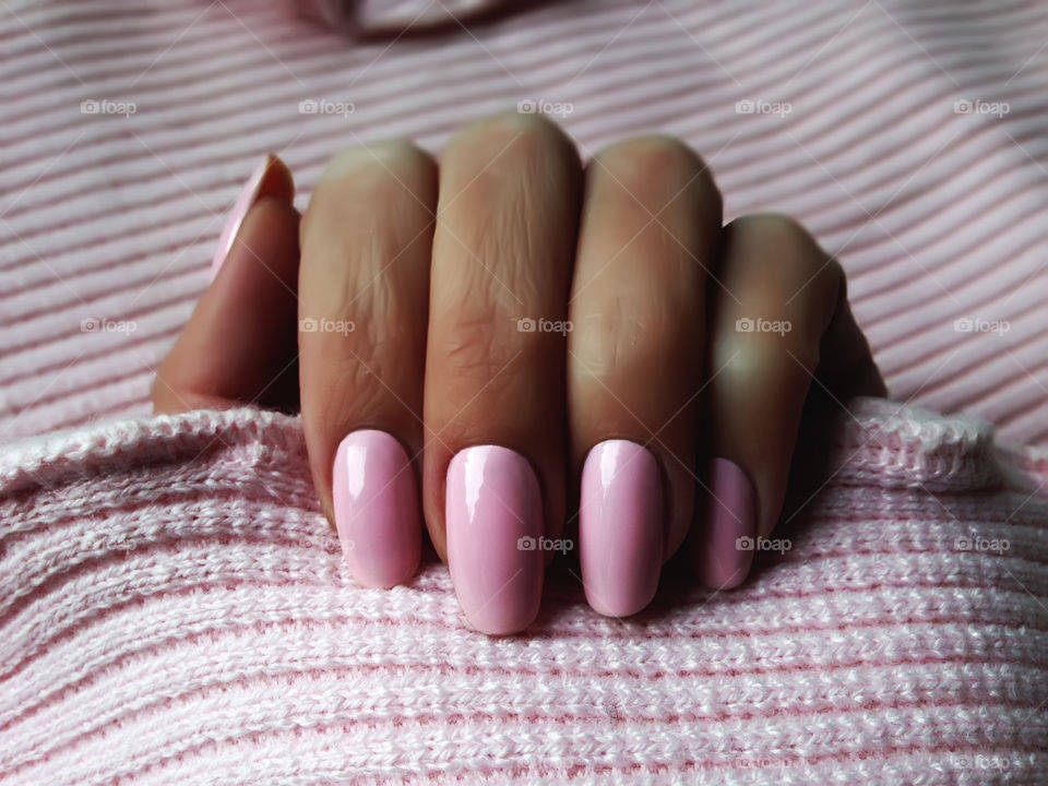 Pink manicure 