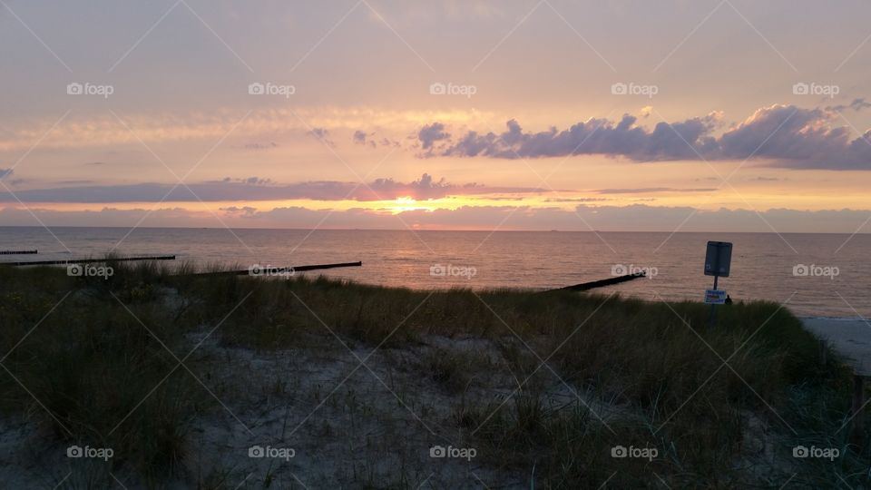 evening at the baltic sea