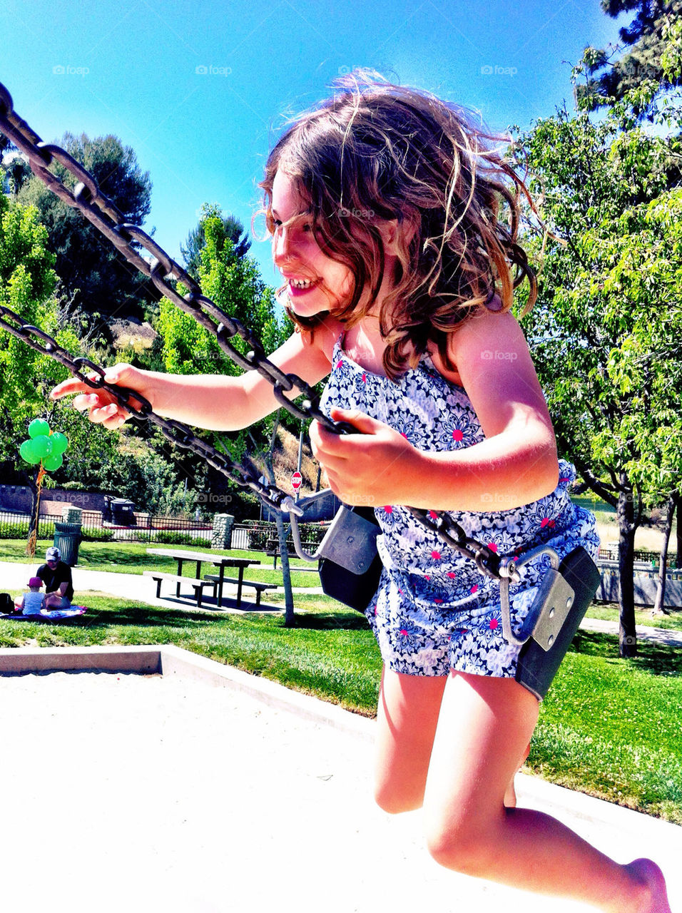 Girl on Swing