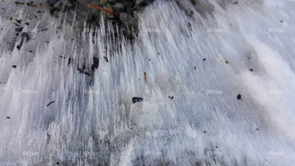 fire melted snow
