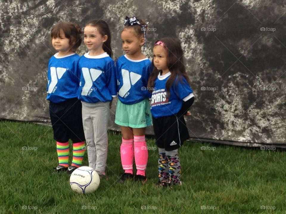 Soccer girls. Soccer team 