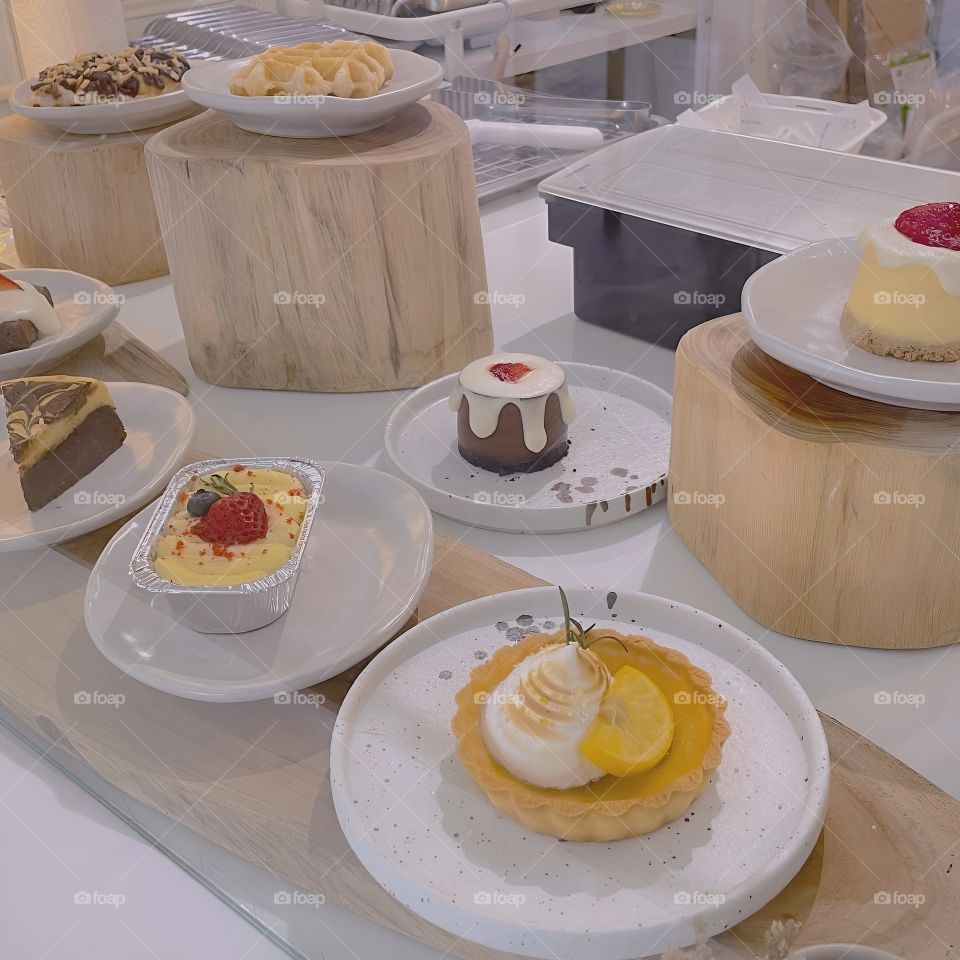 set of dessert look yummy