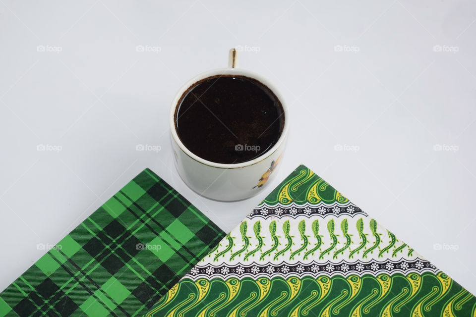 Symmetrical coffee in colored