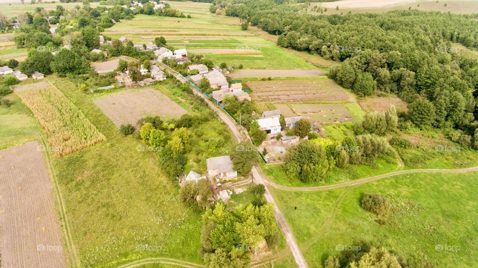Village, view from above 