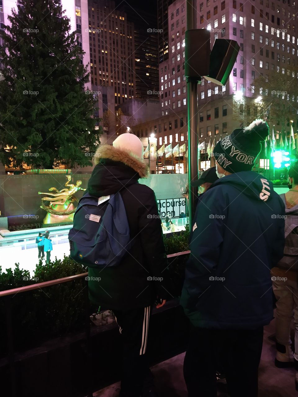 Watching Ice Skating at Rockefeller Center