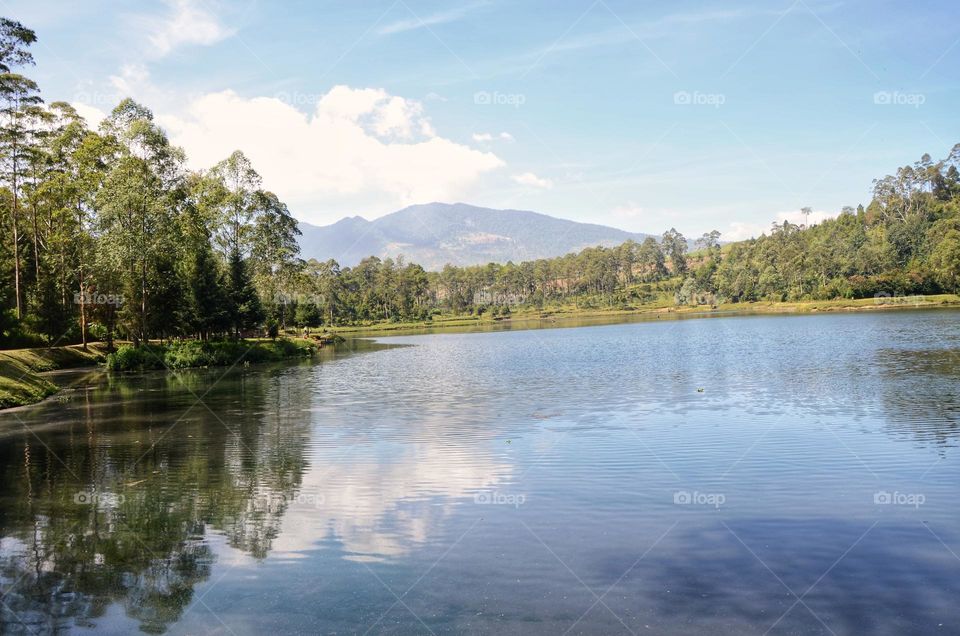 morning view in the lake