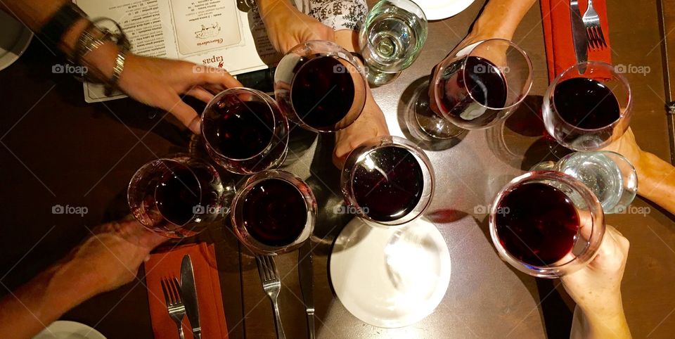 Celebration with wine