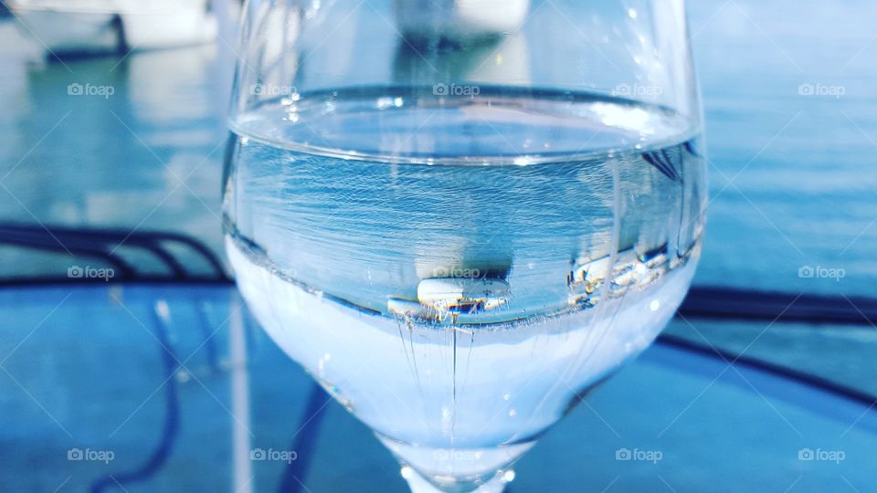 watching through a glass of water
