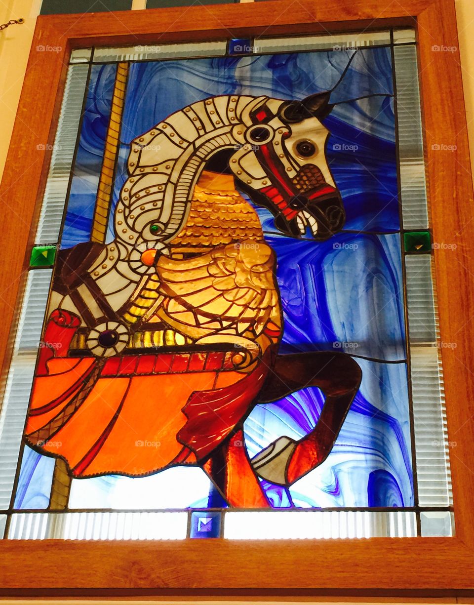 Carousel Horse Stained Glass 