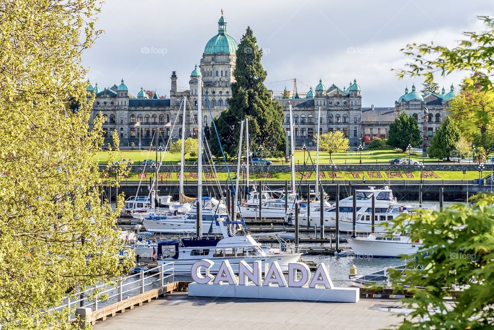 Provincial government building in Victoria, British Columbia, Canada 