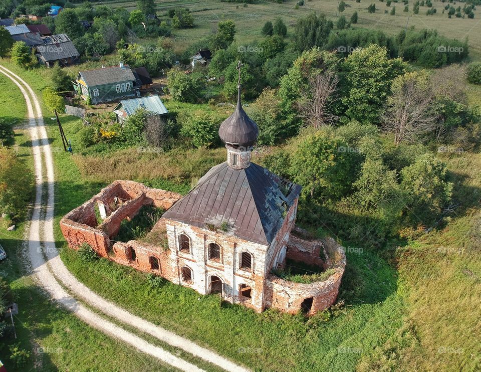 Russian landscape from the drone 