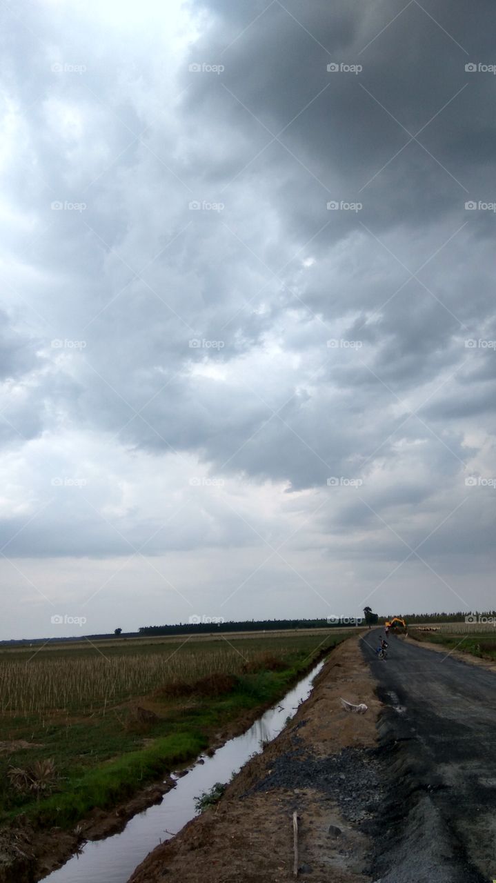 Thunder storms rainy clouds