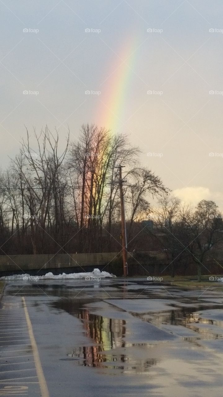 Rainbow. Rainbow on a Fishkill NY rainy day