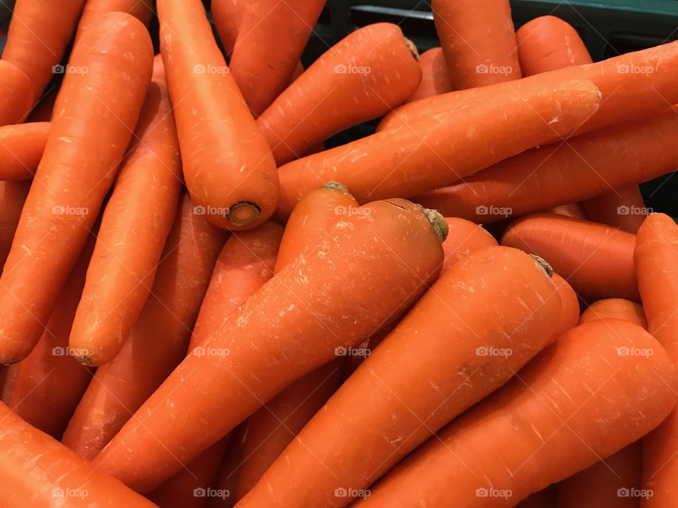 Carrots in the supermarket