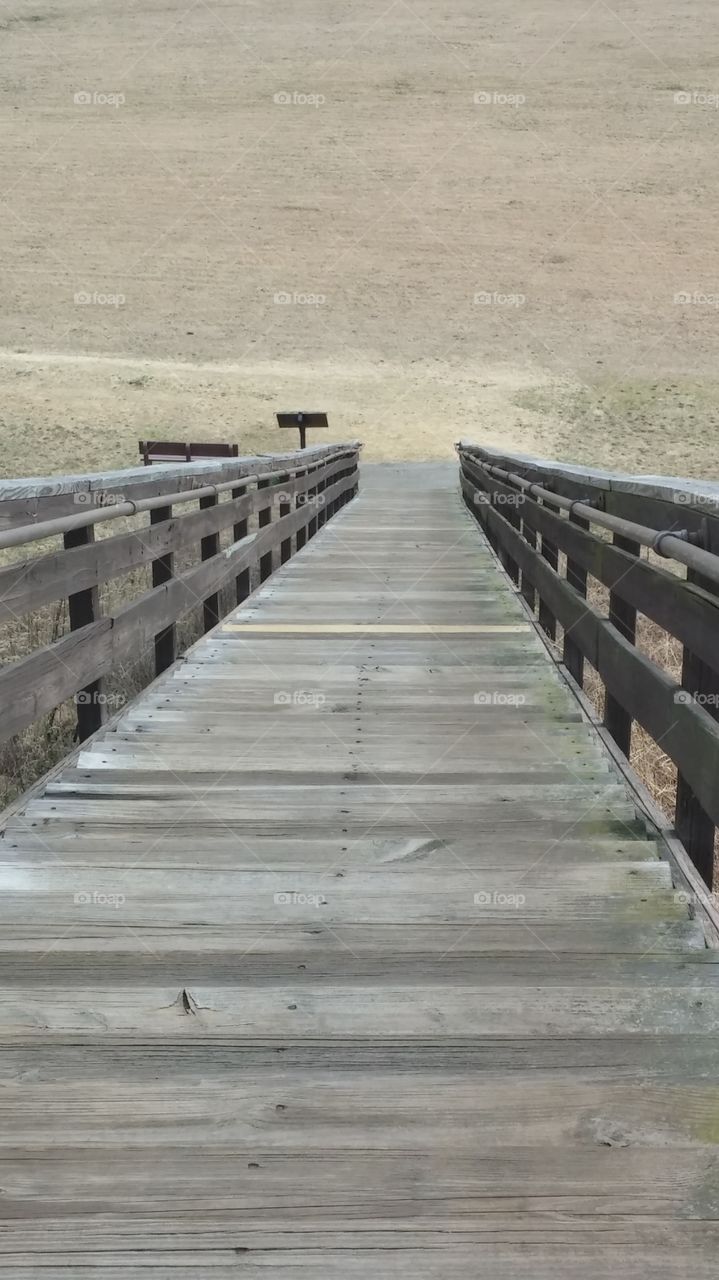 wooden walking bridge