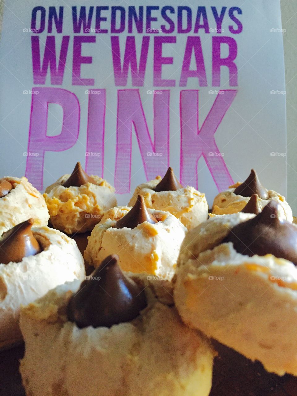 Chocolate Kiss Cookies . Kiss cookies- on Wednesdays we wear pink