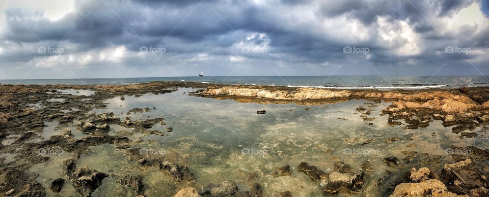 Seafront in Paphos, Cyprus.