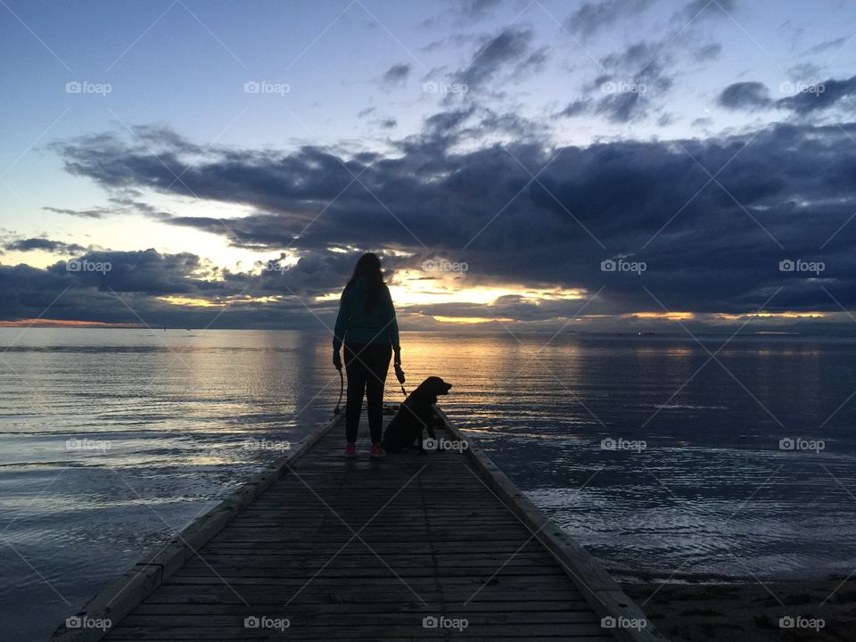 Walking down the pier