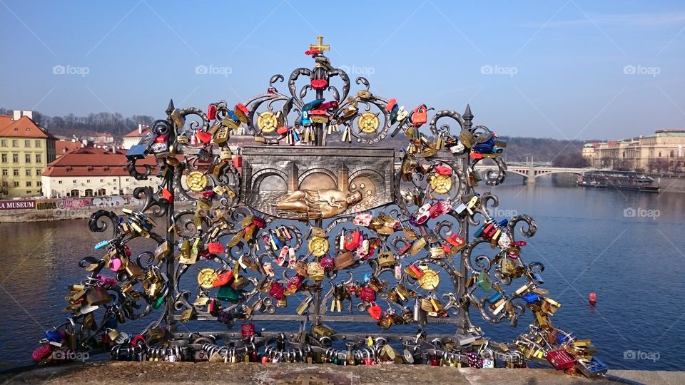 prague - carls bridge - colorful