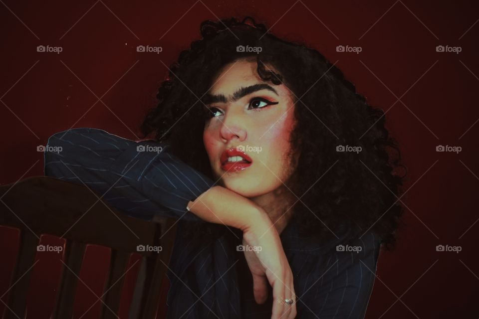 Beautiful Makeup Girl Model