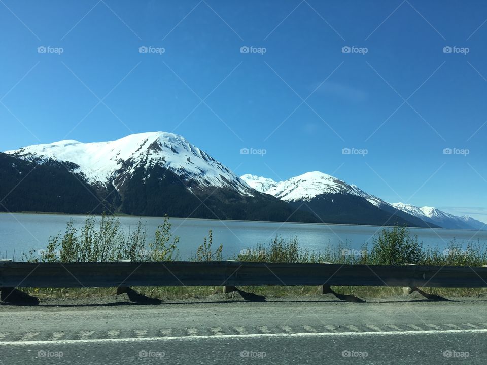 Snow, Mountain, Lake, No Person, Landscape