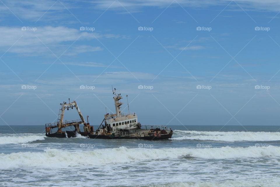 ship wreck in skeleton coast. trip to Namibia