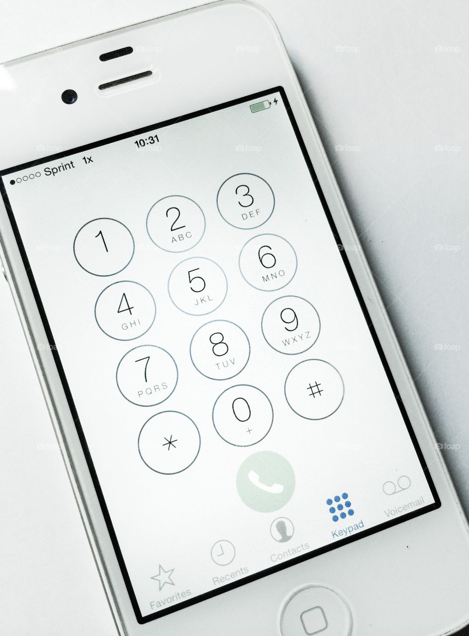 iPhone keypad  