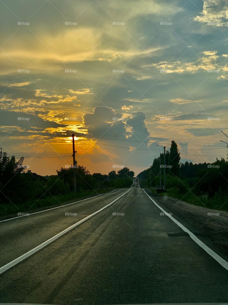 clouds in the rays of the sun