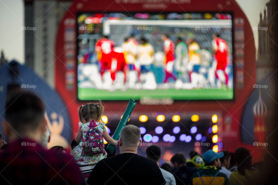 FIFA Fan Fest in Moscow, Russia, Brazil vs Serbia, 27 June 2018