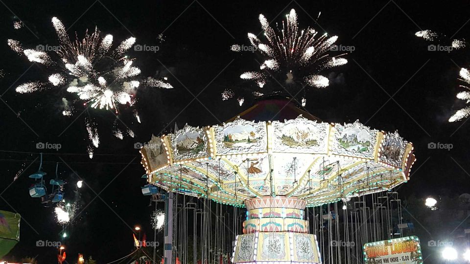 Calgary Stampede Fairgrounds at night