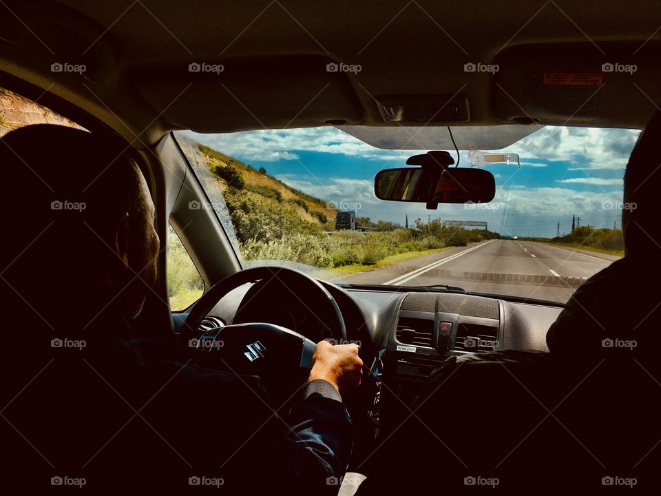 A wall mark on the road