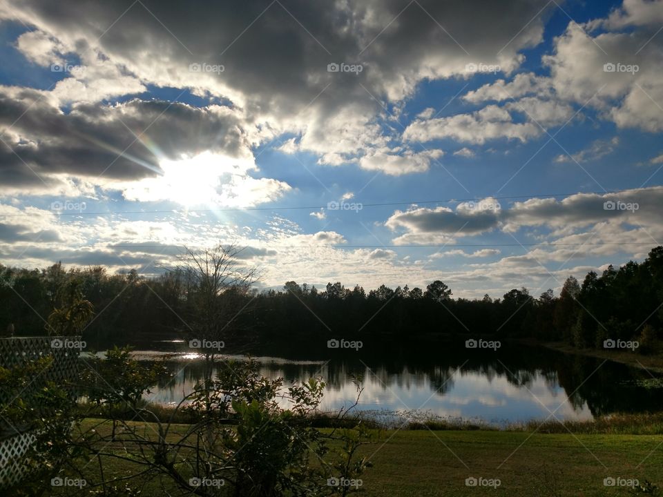 afternoon sunshine, front porch swing view