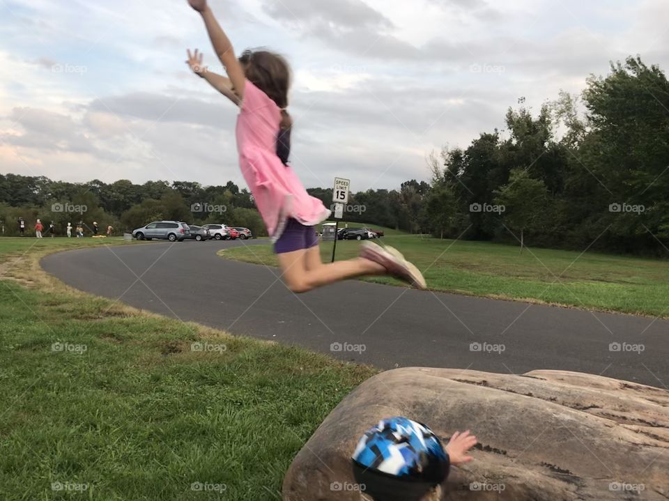 Jumping in the park!