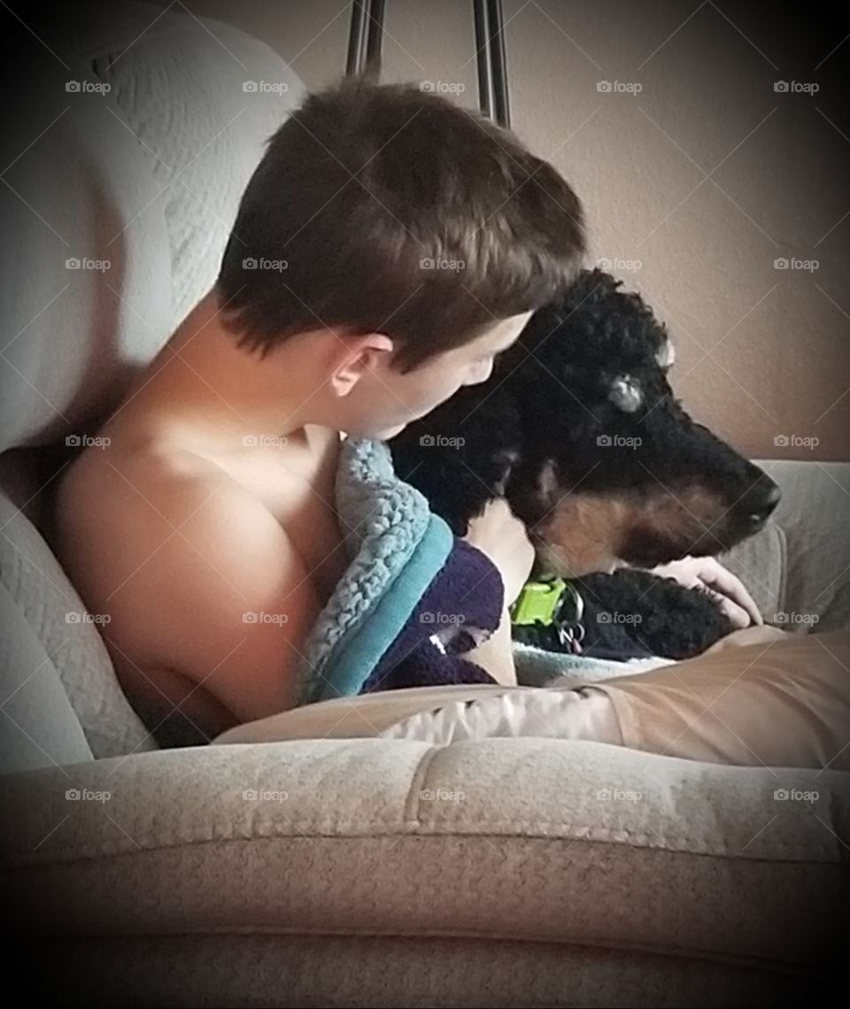 boy and his dog