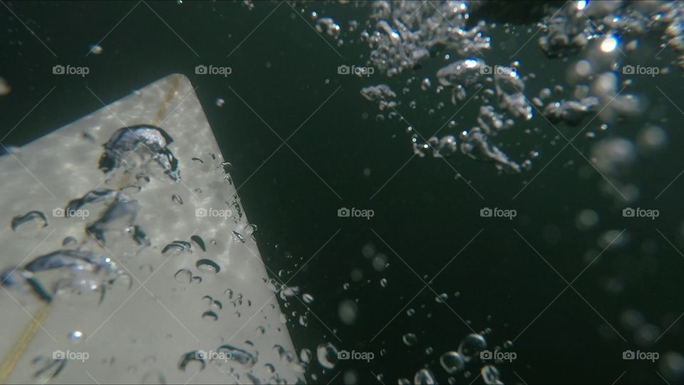 surfboard underwater